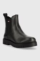 Tommy Jeans sztyblety skórzane Warmlined Chelsea Boot EN0EN01991.BDS czarny AW22