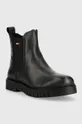 Шкіряні черевики Tommy Jeans Warmlined Chelsea Boot чорний