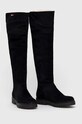 Tommy Jeans kozaki zamszowe Warmlined Long Boot EN0EN01994.BDS czarny AW22