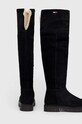 Obuwie Tommy Jeans kozaki zamszowe Warmlined Long Boot EN0EN01994.BDS czarny