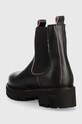 Încălțăminte Tommy Jeans ghete chelsea de piele Tommy Jeans Piping Chelsea EN0EN01998.0GO negru
