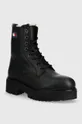 Kožne gležnjače Tommy Jeans Tommy Jeans Urban Warmlined Boot crna