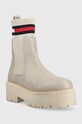 Tommy Jeans sztyblety Tamy Higher - 2A Chelsea EN0EN02004.PKF beżowy AW22