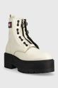 Кожаные полусапожки Tommy Jeans Tamy Higher 3A - Zip Up EN0EN02005.YBI бежевый AW22