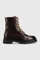 Kožené workery Gant Aligrey nezateplené burgundské 25541390.G592