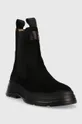 Semišové topánky chelsea Gant Janebi čierna