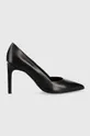 чорний Шкіряні туфлі Calvin Klein Stiletto Pump 90 Жіночий