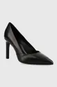 Шкіряні туфлі Calvin Klein Stiletto Pump 90 чорний