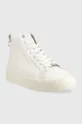 Δερμάτινα αθλητικά παπούτσια Calvin Klein Vulc High Top λευκό