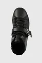 czarny Calvin Klein sneakersy skórzane Flatform Cup High Top Ck