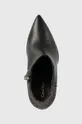 čierna Kožené členkové topánky Calvin Klein Essential Ankle Bootie 90
