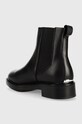 Obuwie Calvin Klein sztyblety skórzane Rubber Sole Chelsea HW0HW01293.BAX czarny