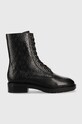 Nízké kozačky Calvin Klein Rubber Sole Combat Boot nezateplené černá HW0HW01292.BAX