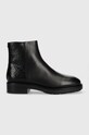 Полусапожки Calvin Klein Rubber Sole Ankle Boot без утепления чёрный HW0HW01276.BAX