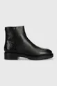 crna Gležnjače Calvin Klein Rubber Sole Ankle Boot Ženski