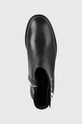 Кожаные полусапожки Calvin Klein Rubber Sole Ankle Boot чёрный HW0HW01258.BAX