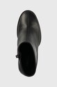 Calvin Klein botki skórzane Curved Stil Ankle Boot 80 czarny HW0HW01240.BAX