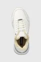λευκό Δερμάτινα αθλητικά παπούτσια Calvin Klein Chunky Intern Wedge Lace Up