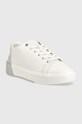 Calvin Klein sneakersy skórzane Heel Cupsole Lace Up HW0HW01209.YAF biały AW22
