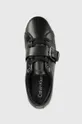 čierna Kožené tenisky Calvin Klein Flatform Cupsole Lace Up