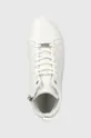 λευκό Δερμάτινα αθλητικά παπούτσια Calvin Klein Cupsole Wave High Top