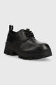 Calvin Klein Jeans półbuty skórzane Chunky Combat Derby YW0YW00745.BDS czarny AW22