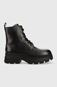 Шкіряні черевики Calvin Klein Jeans Chunky Combat Laceup Boot без утеплення чорний YW0YW00835.BDS
