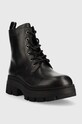 Шкіряні черевики Calvin Klein Jeans Chunky Combat Laceup Boot YW0YW00835.BDS чорний AW22