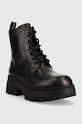 Kožne čizme Calvin Klein Jeans Chunky Combat Laceup Boot YW0YW00835.BDS crna AW22