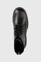 Шкіряні черевики Calvin Klein Jeans Chunky Combat Laceup Boot чорний YW0YW00835.BDS