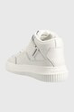 Boty Kožené sneakers boty Calvin Klein Jeans Chunky Cupsole Laceup Mid YW0YW00841.YAF bílá