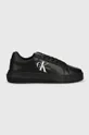 μαύρο Δερμάτινα αθλητικά παπούτσια Calvin Klein Jeans Chunky Cupsole Monologo Γυναικεία