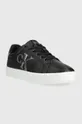 Usnjene superge Calvin Klein Jeans Classic Cupsole Laceup Low črna