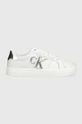 λευκό Δερμάτινα αθλητικά παπούτσια Calvin Klein Jeans Classic Cupsole Laceup Low Γυναικεία