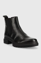 Calvin Klein Jeans sztyblety skórzane Cleated Chelsea Boot czarny