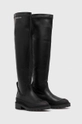 Μπότες Calvin Klein Jeans Combat Knee Boot μαύρο