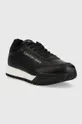 Δερμάτινα αθλητικά παπούτσια Calvin Klein Jeans Toothy Runner Laceup μαύρο