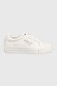 biały Calvin Klein Jeans sneakersy skórzane Vulc Flatform Bold Lth Damski