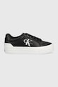 Calvin Klein Jeans sneakersy skórzane Vulc Flatform Bold Lth Planet friendly czarny YW0YW00821.BDS