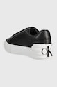 Obuwie Calvin Klein Jeans sneakersy skórzane Vulc Flatform Bold Lth YW0YW00821.BDS czarny