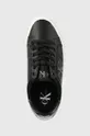 μαύρο Δερμάτινα αθλητικά παπούτσια Calvin Klein Jeans Vulc Flatform Laceup Low