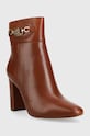 Lauren Ralph Lauren botki skórzane Macie 802862717002.270 brązowy AW22