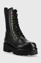 Kožené workery Twinset Anfibio 222TCP16G.00006 černá AW22