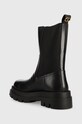 Obuwie Twinset sztyblety skórzane Chelsea 222TCP130.00006 czarny