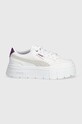 Puma sneakers din piele Mayze Stack Wns 384363 alb SS24