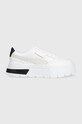 Кожени маратонки Puma Mayze Stack Wns платформа бял 384363