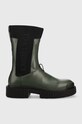 Kožené kotníkové boty Armani Exchange textilní zelená XDN025.XV630.00740