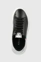 czarny Armani Exchange sneakersy skórzane