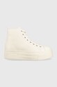 Kožené kecky Armani Exchange platforma béžová XDZ021.XV571.00894