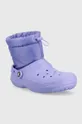 Čizme za snijeg Crocs Classic Lined Neo Puff Boot ljubičasta